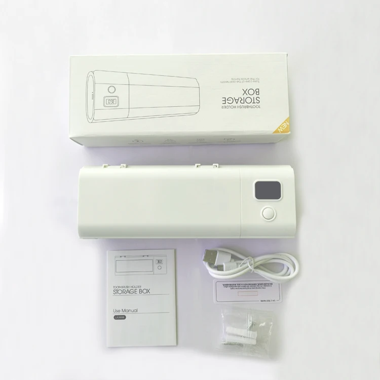 
drilling free wall mounted fit all heads toothbrush organizer bathroom wireless USB rechargeable toothbrush sterilizer case 