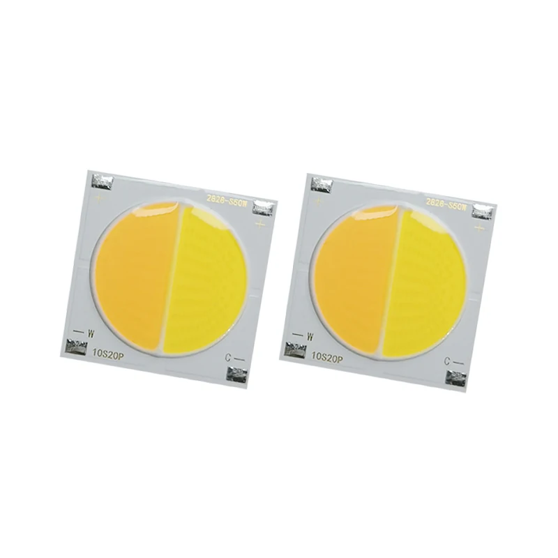 Двойной двухцветный светодиодный чип CCT 3000K + 6000k, теплый + холодный белый CRI 80 90 95 98 высокой мощности 14 Вт 16 Вт 24 Вт 72 Вт 100 Вт 200 Вт 400 Вт COB, двухцветный