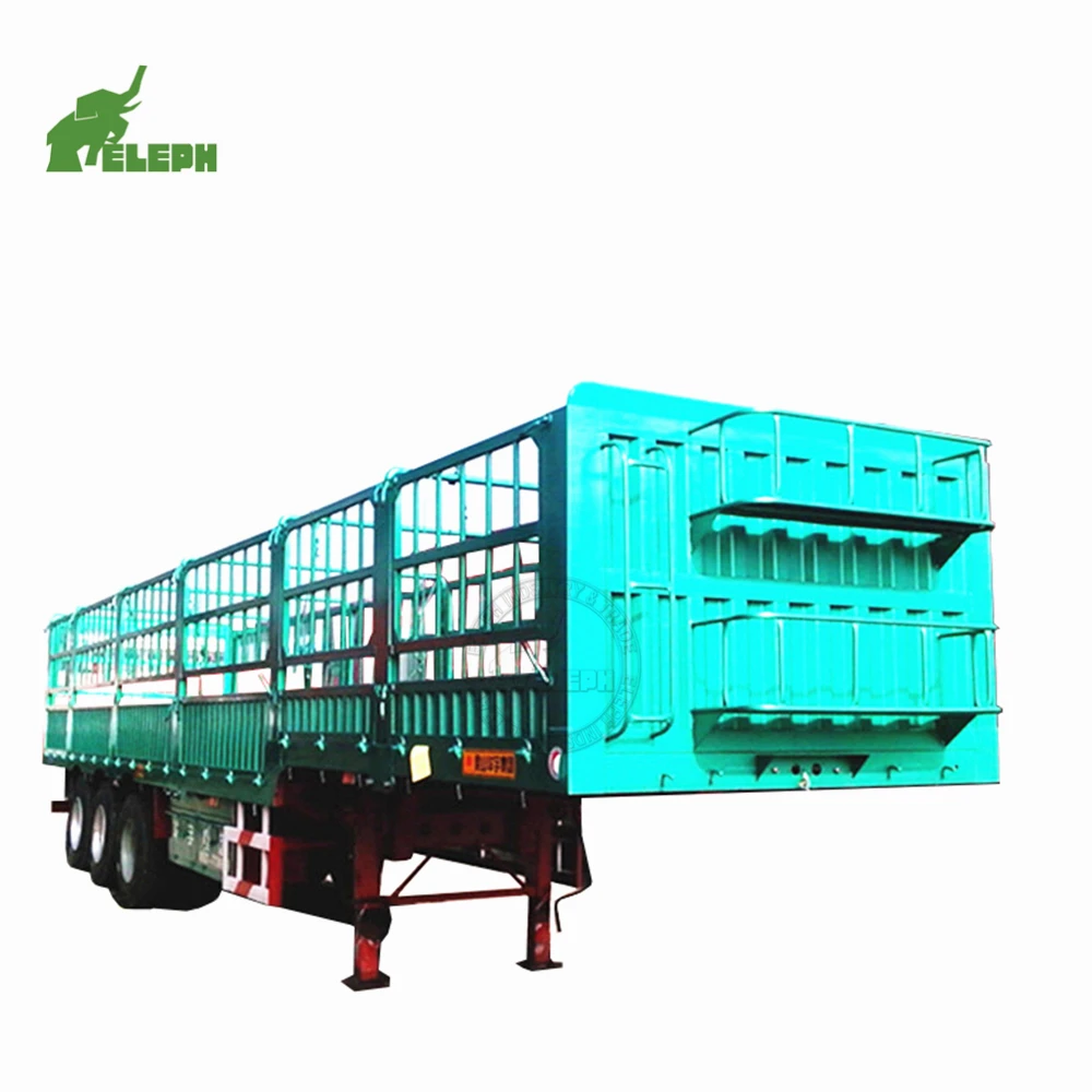Making 3 Axles Cargo utility trailers Bar Store House Fence Semi Trailer for Sale(11)