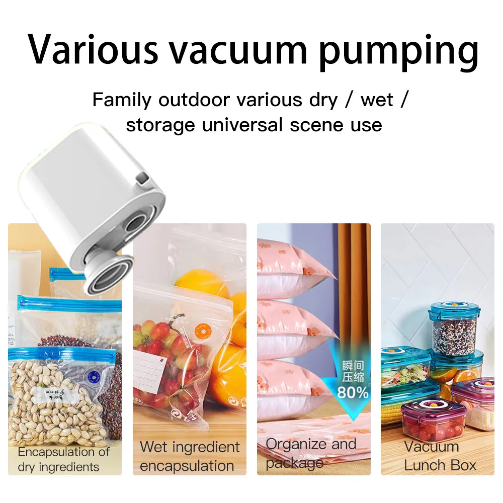 Rechargeable Electric Air Pump 3600mAh With High Pressure Vacuum Function Portable Mini Air Pump Quick Inflate Deflate for Pool