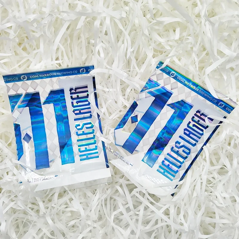 Custom holographic shrink Label Printed shrink Sleeve Aluminum Soda Beverage Can Beer Aluminum Cans Packing pvc shrink sleeve