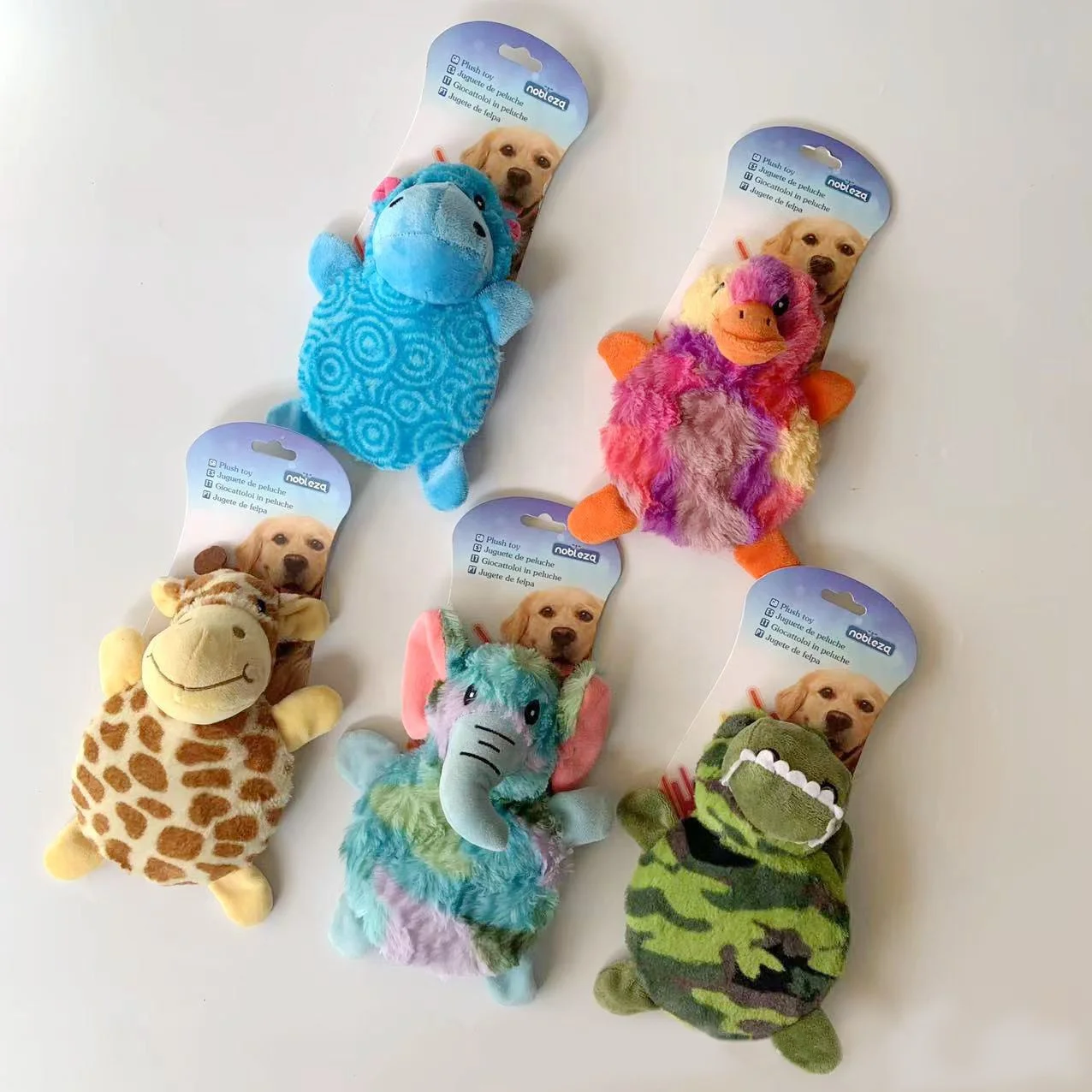 Squeaky Dog Toys Cute Stuffed Elephant Durable Plush Toys for Large Breed Dog Chew Toys for Small Medium Large Dogs