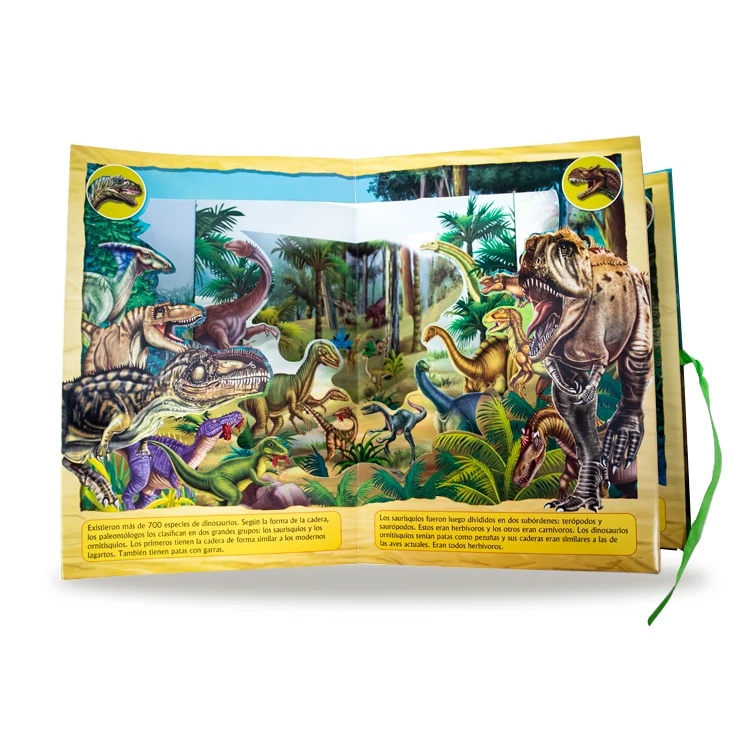 Cheap Printing Custom Education Use Book CardBoard Printing 3D Dinosaur Story For Children Factory Custom