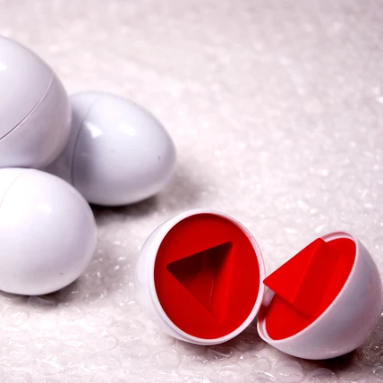 Whosale 6 pairs kids children learning colors shapes educational smart twist match eggs toys