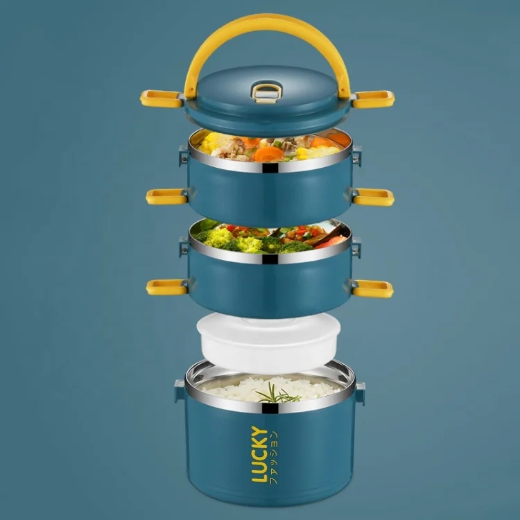 Новое поступление термошкола из нержавеющей стали для детей Tiffin Bento Ланч-бокс с пакетом