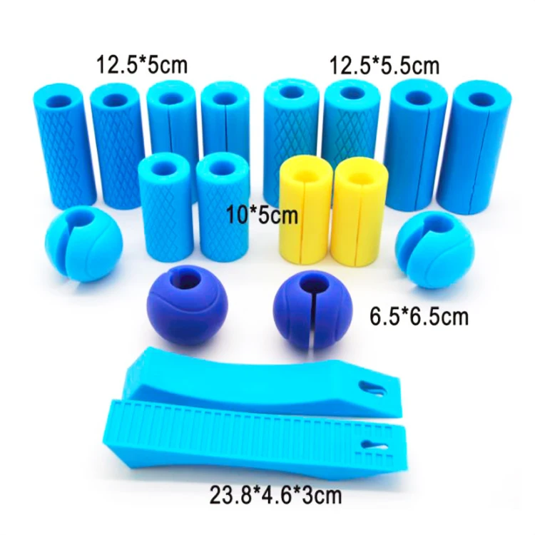 Custom logo  fitness silicone barbell grips weightlifting grips gym bar grips for training