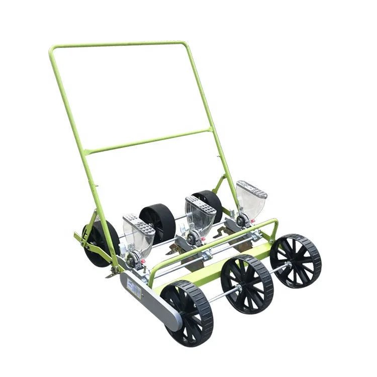 Manual 2-Row Push-Type Vegetable Seeder Home Planter Seeds Agricultural Farm