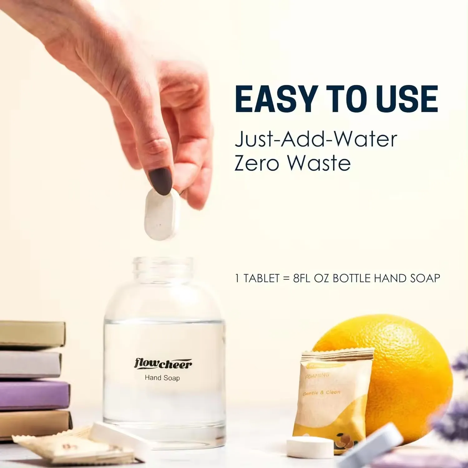 Private Label Plant-Based Eco-Friendly Soothing Hand Wash Natural Effervescent Tablets Customized Fragrance Solid