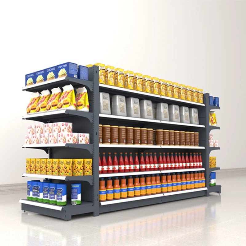 Supermarket Display Wholesale Gondola Shelving Racks Metal Shelves for the Store