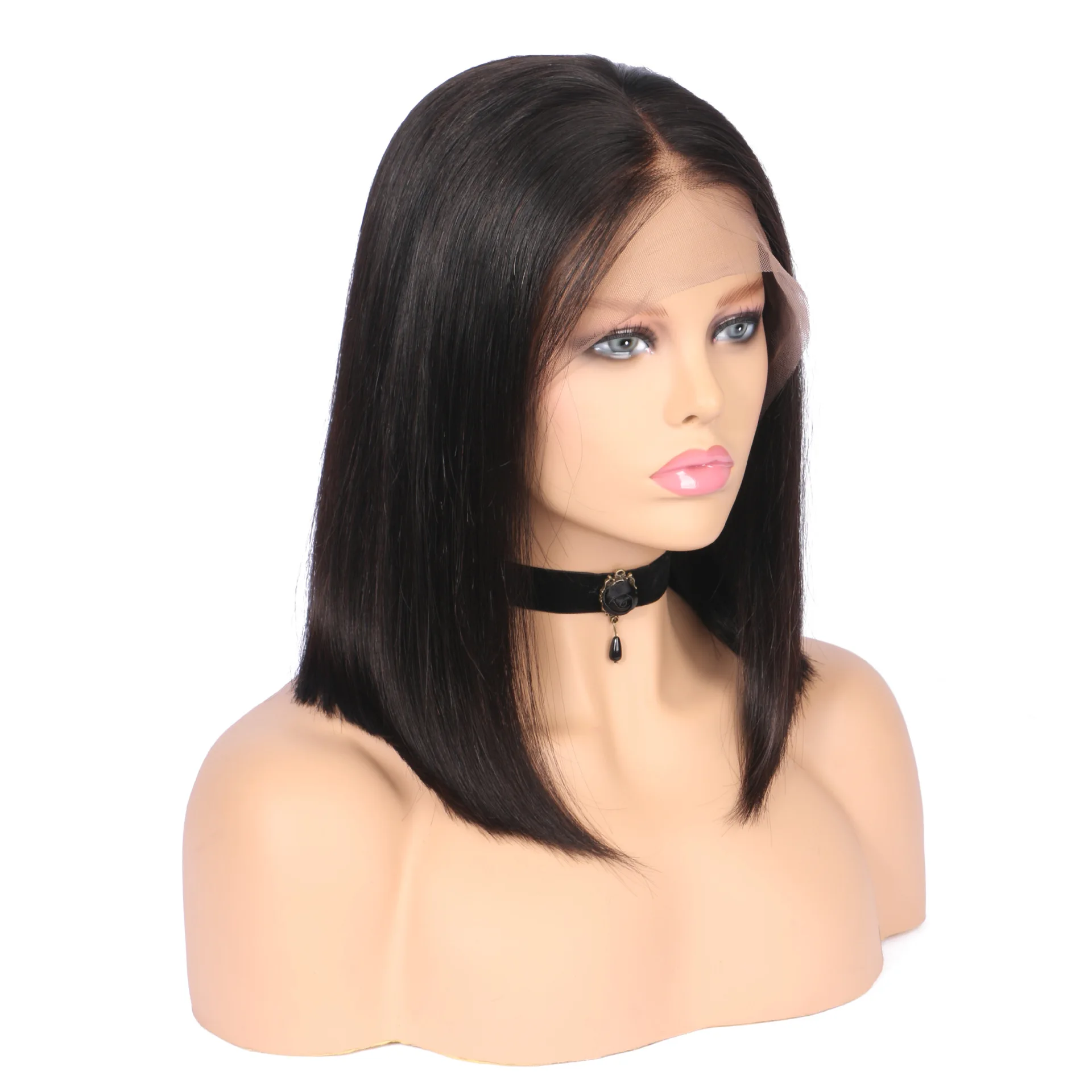 
Virgin Hair Wigs Lace Front Human Hd Transparent Swiss Lace Wig Kosher Jewish 360 Bob Wig 