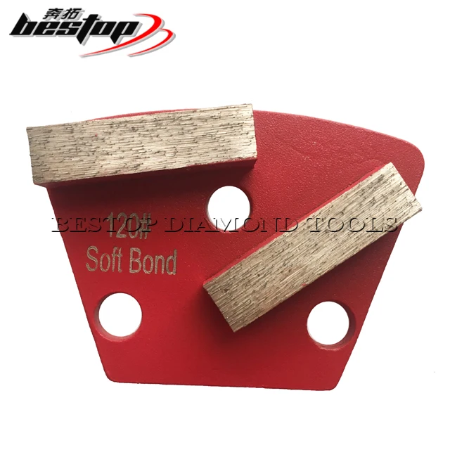 Trapezoid Diamond Concrete Grinding Wing with Double Segments