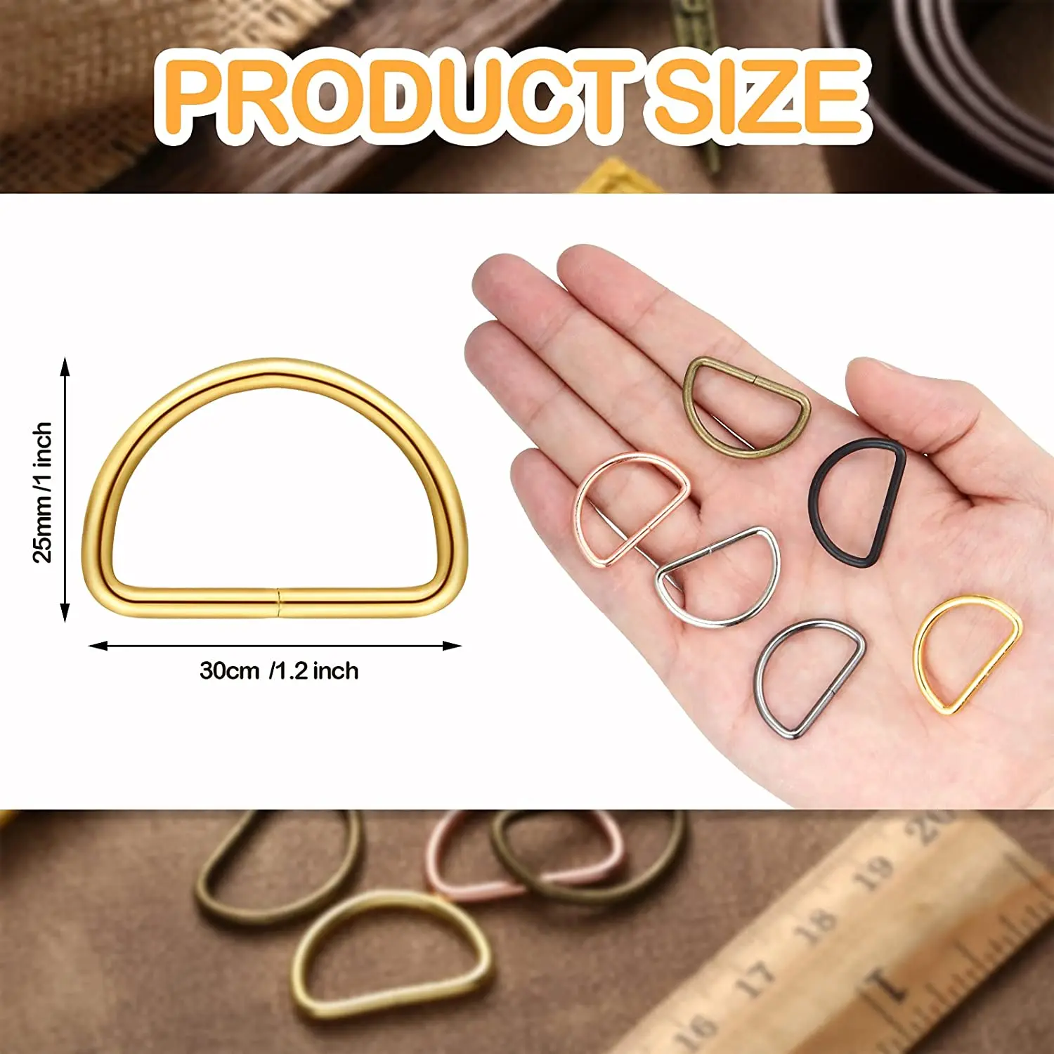 wholesale   manufacturers price 4 cm D-Shape   metal d ring buckle