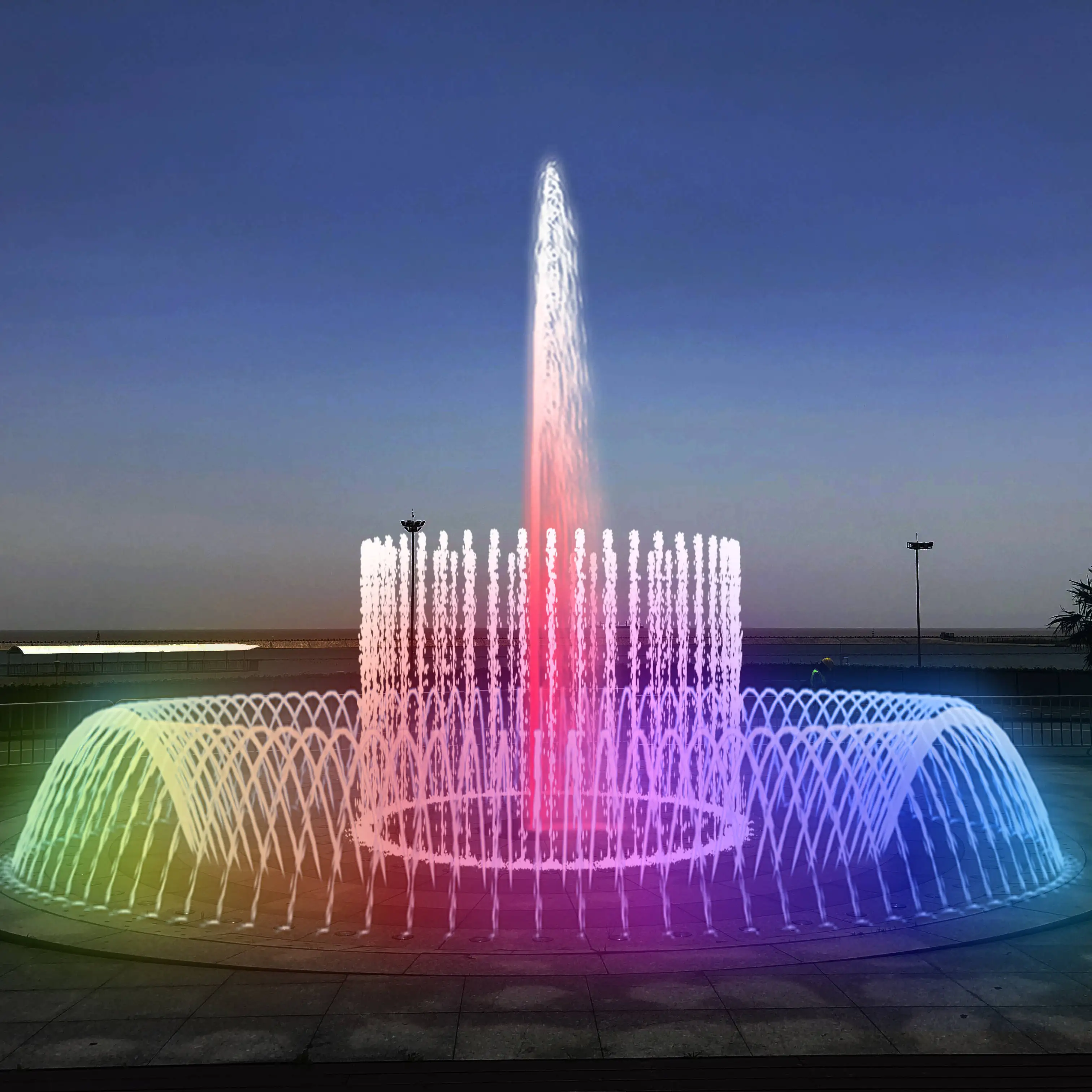 Low Noise Patio Waterfall Outdoor Garden Or Park Modern Water Deco Pool Music Fountain Equipment