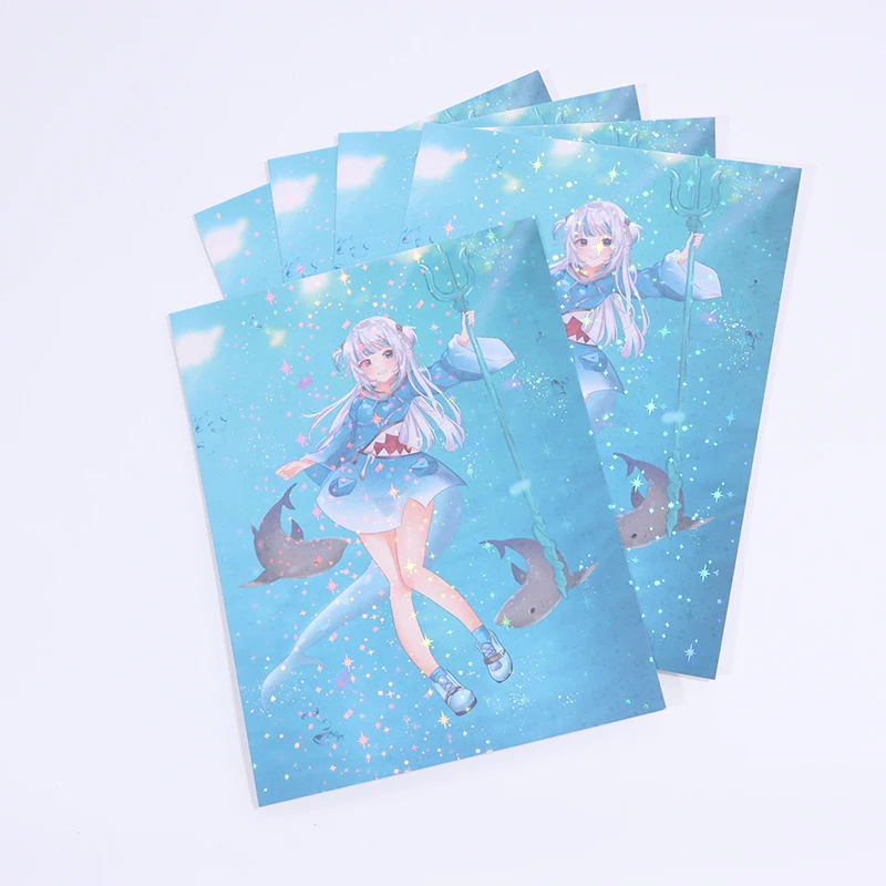 Vigreat Low MOQ Custom Your Own Design Anime Posters Cute Hologram Cartoon Poster