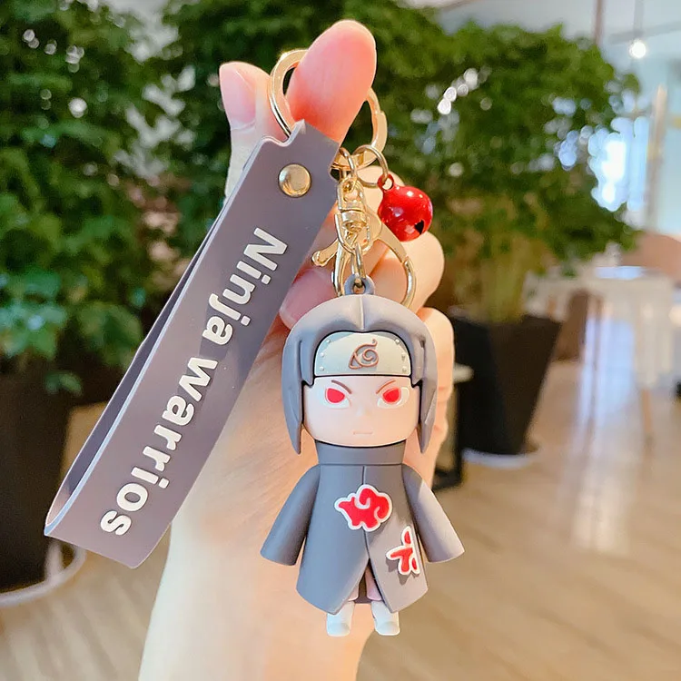 Wholesale Personalized Cute Key Holder Gift Bag Accessory Keyring Anime PVC Cartoon Epoxy Naruto Keychain