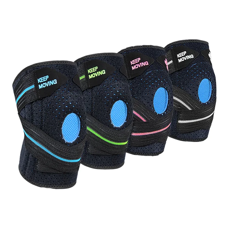 Open Patella Knee Support For Stability Knee Brace with Elastic Strap For Running Sports