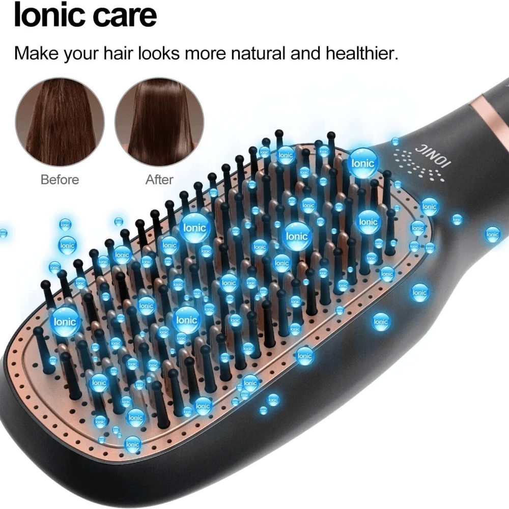 New Multi-function heat air comb 2 In 1 Negative Ion Hair Dryer Brush Professional Electric ceramic Hot Air styler Brush