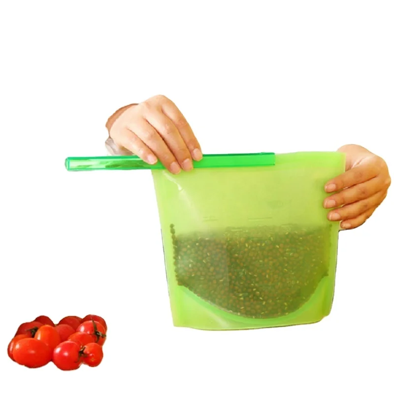 Fruit Meat Milk Storage Containers  Reusable Silicone Vacuum  Kitchen Organizer Gadgets Seal Food Keep Fresh Bag Refrigerator Ba