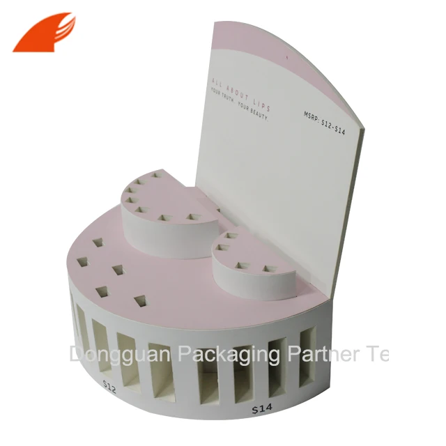 Exquisite Cosmetic paper cardboard assembled   Display Cabinet/Walmart PDQ Display For Kids Lipstick