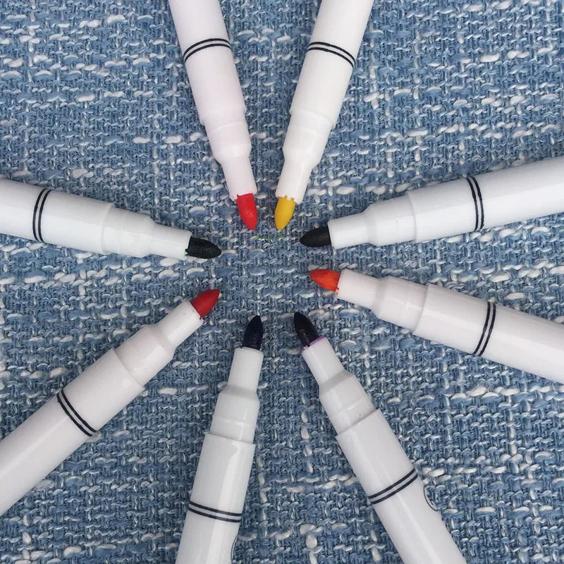 Hot-selling Customize Your Own Brand Available 1mm Writing Width Round Toe Tip T-shirt Markers Paint Fabric Marker Pens