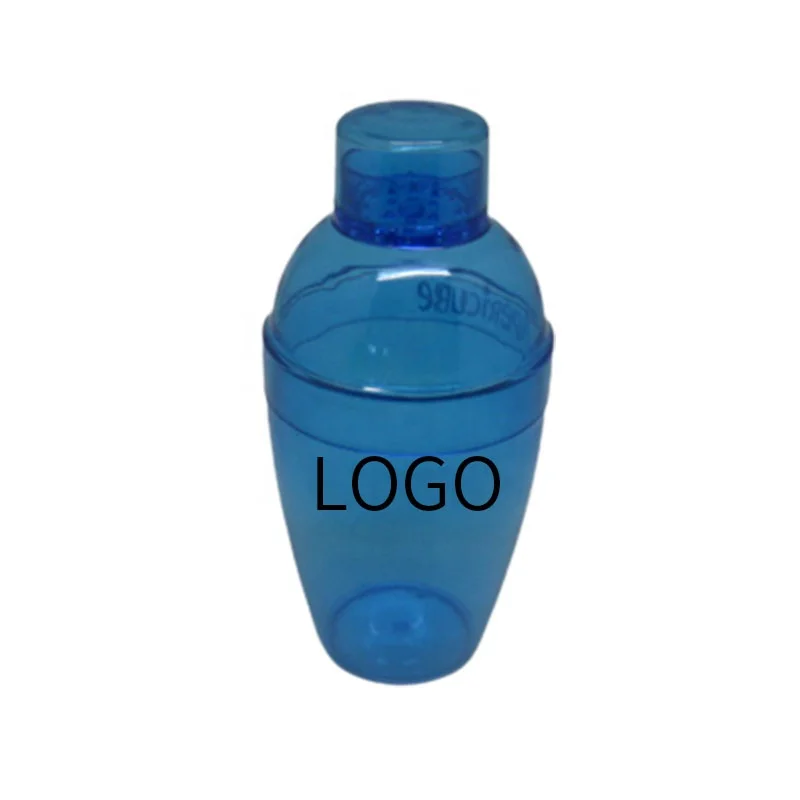 Plastic Size 350ML Customize Cocktail Shaker Plastic Bar Tool Shakers for Cocktail