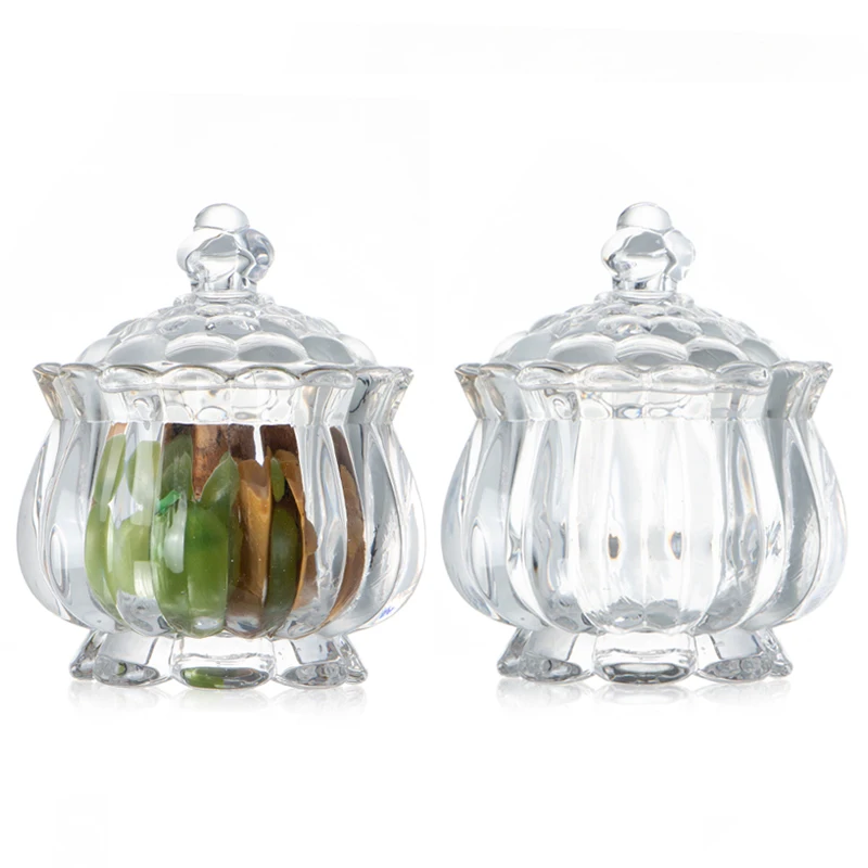 200ml Cheap Luxury  Cookie Storage Bottles Jars Glass with Glass lid