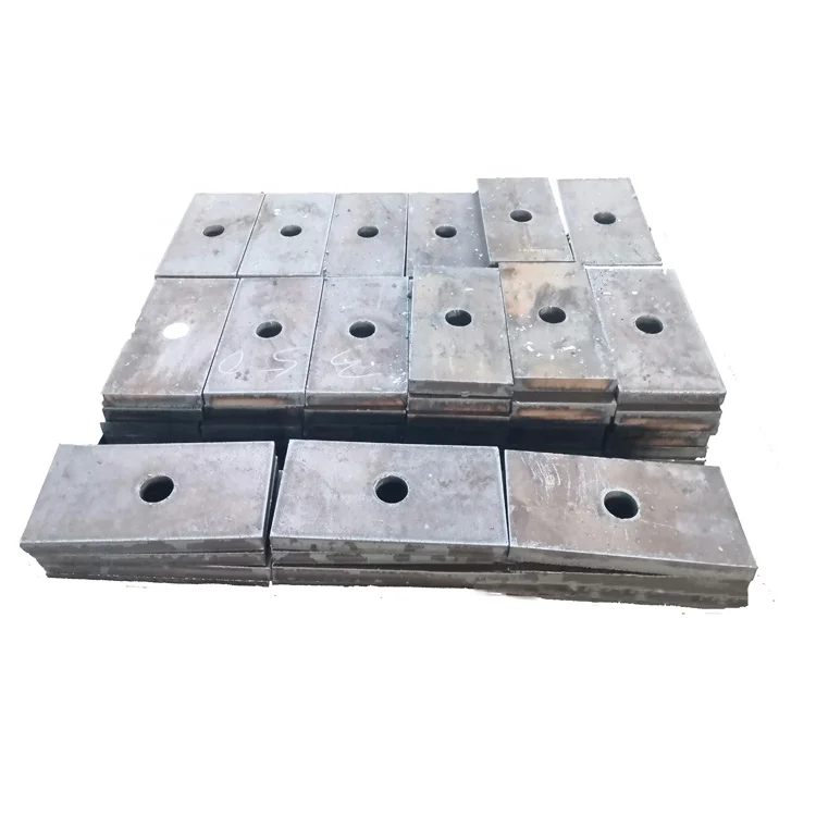 HR steel plate cut and punched holes