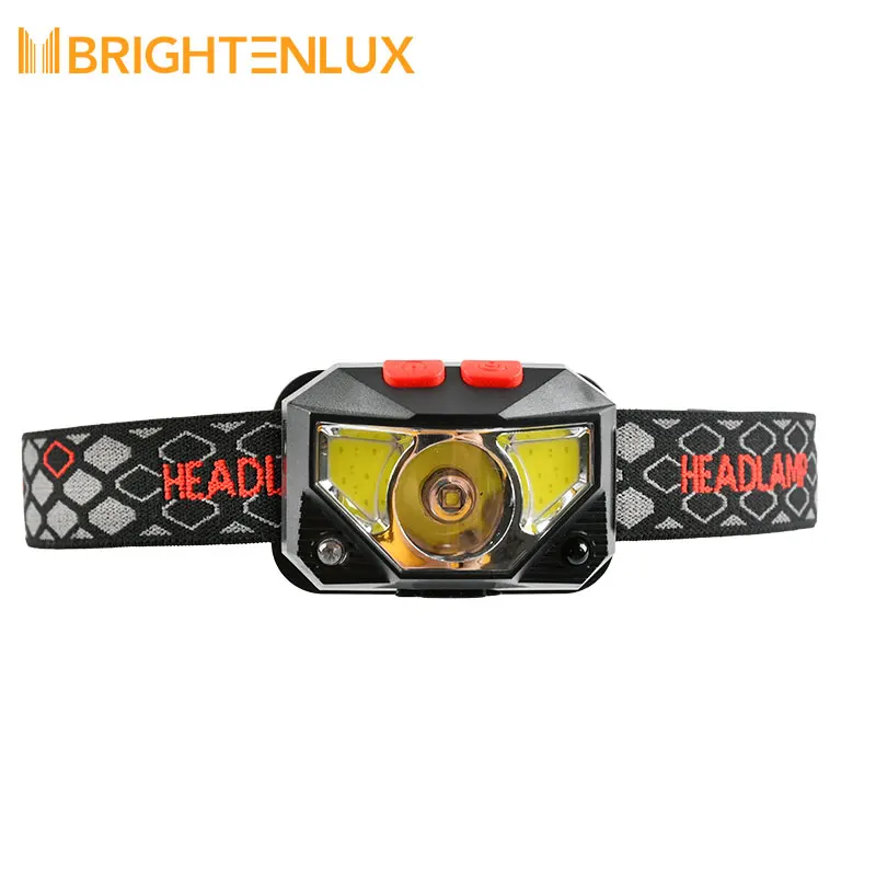 New Outdoor Lightweight Led Headlamp Usb Sensor Side cob Rechargeable Camping Headlamp