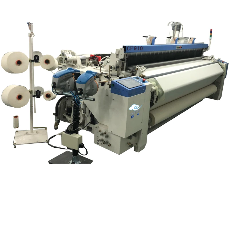 Cheap high speed double beam big weaving water jet loom for silk fabric