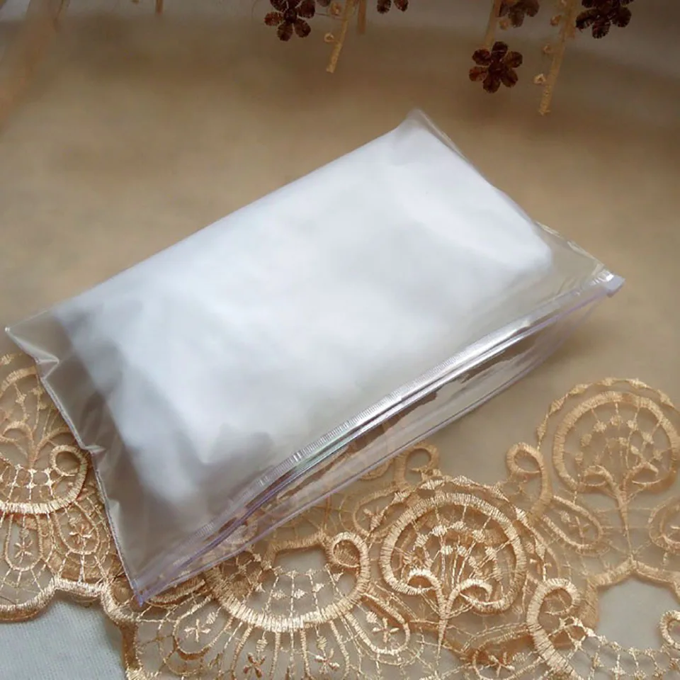 Clear Packaging Plastic Bags Slider Frosted Zipper Poly Bags for Clothes Shoes