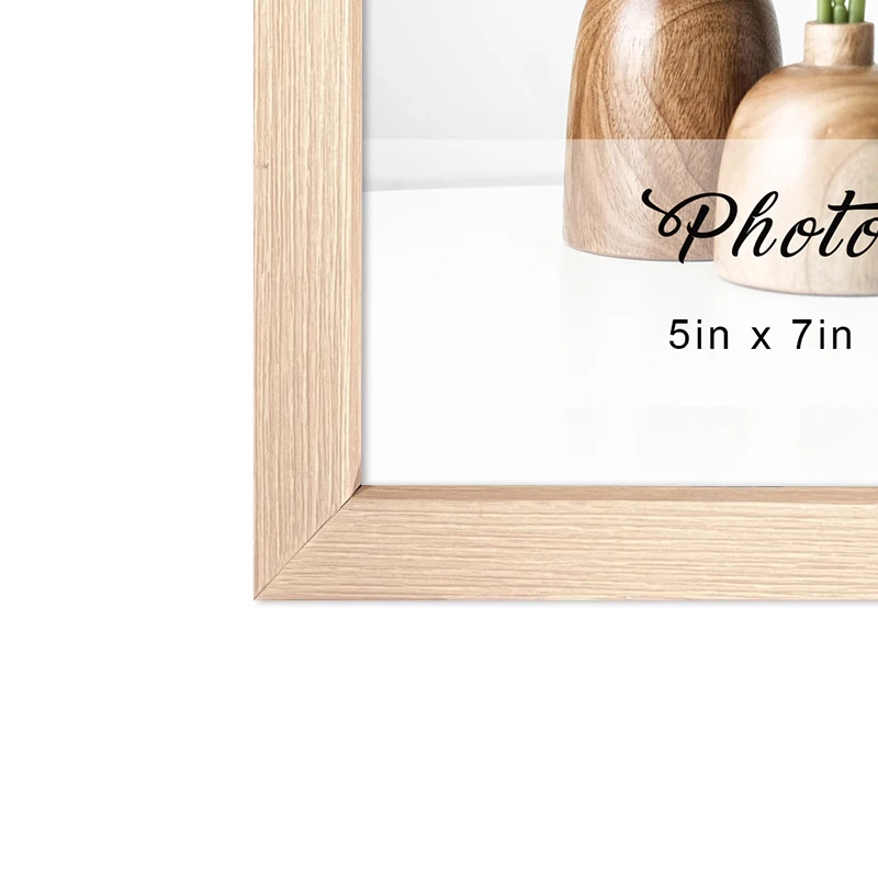 Factory Direct Sales Small Rectangle Oak Wood Tabletop Photo Frame