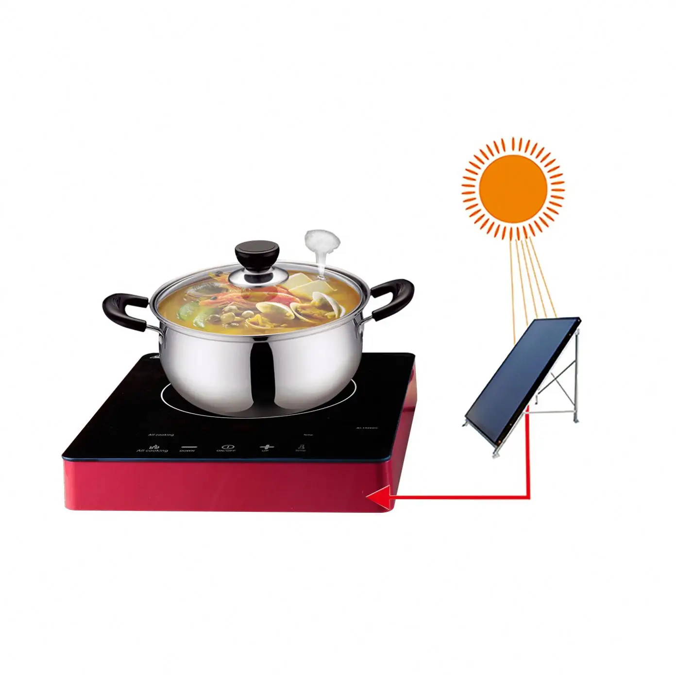 Discharge Rate (Ah) 30 Ah Solar Cooking Hot Selling Solar Induction Cooker