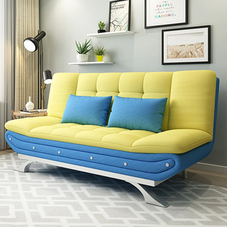 
Living Room Sofa Bed Simple Design 1.2m Width Convertible Fabric Sofa Cum Bed Features Folding Function 