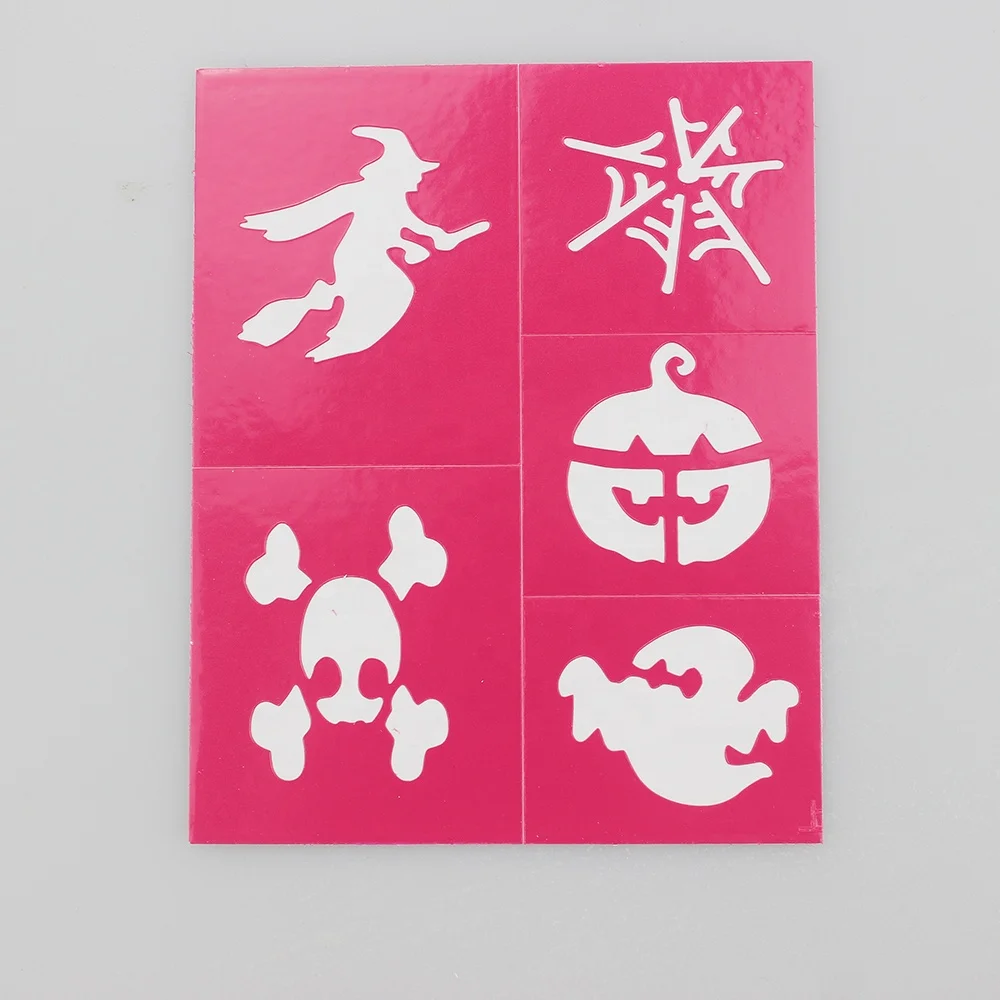 Golden Adhesive Stencils Reusable Body Tattoo and Face Paint Stencils