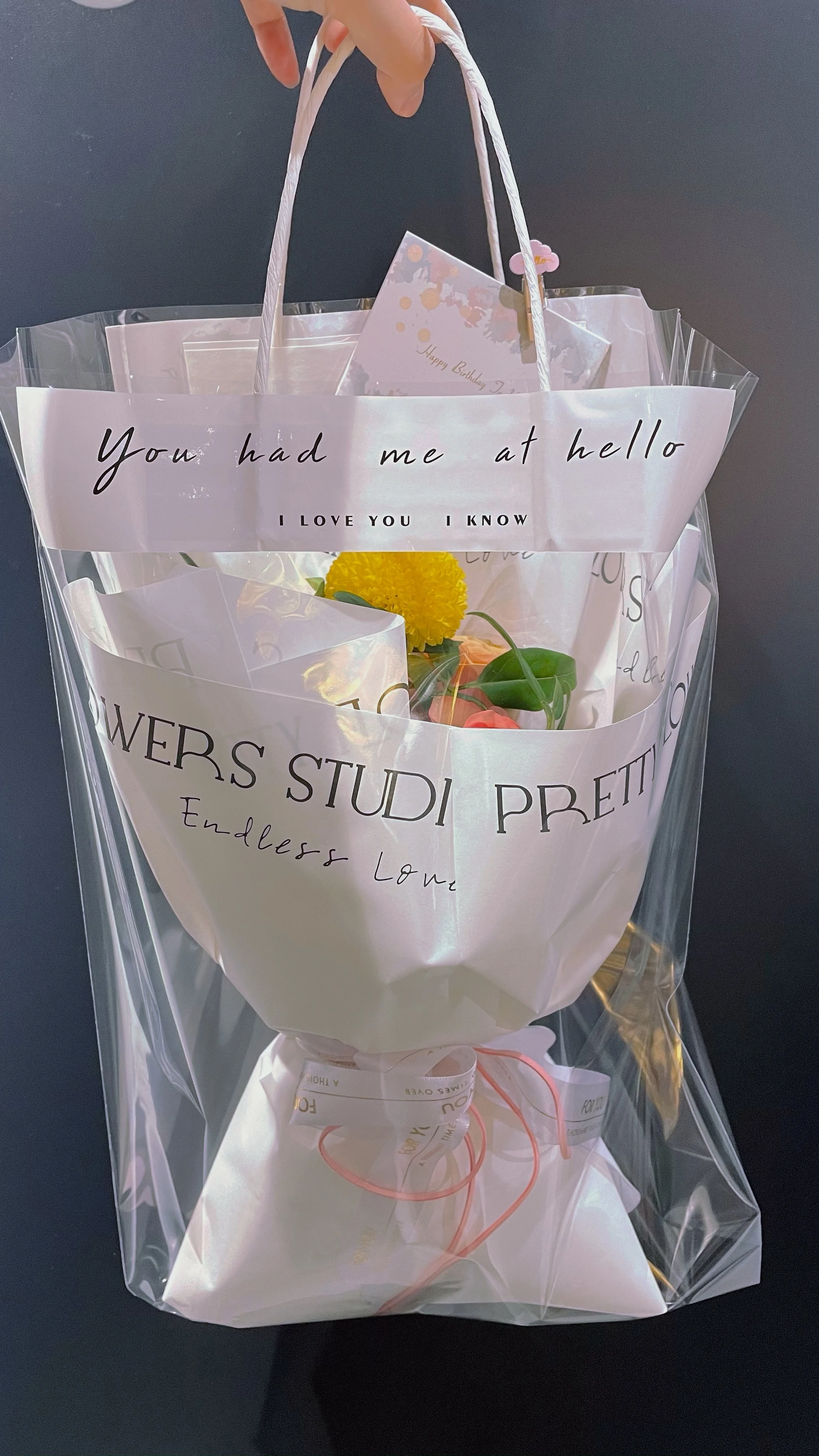 Yuhuiting flower Korean tote bag bouquet