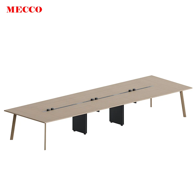 Modern Simple Conference Table Boardroom Solid Table For Conference Brown Color Wood Office Furniture Meeting Conference Table