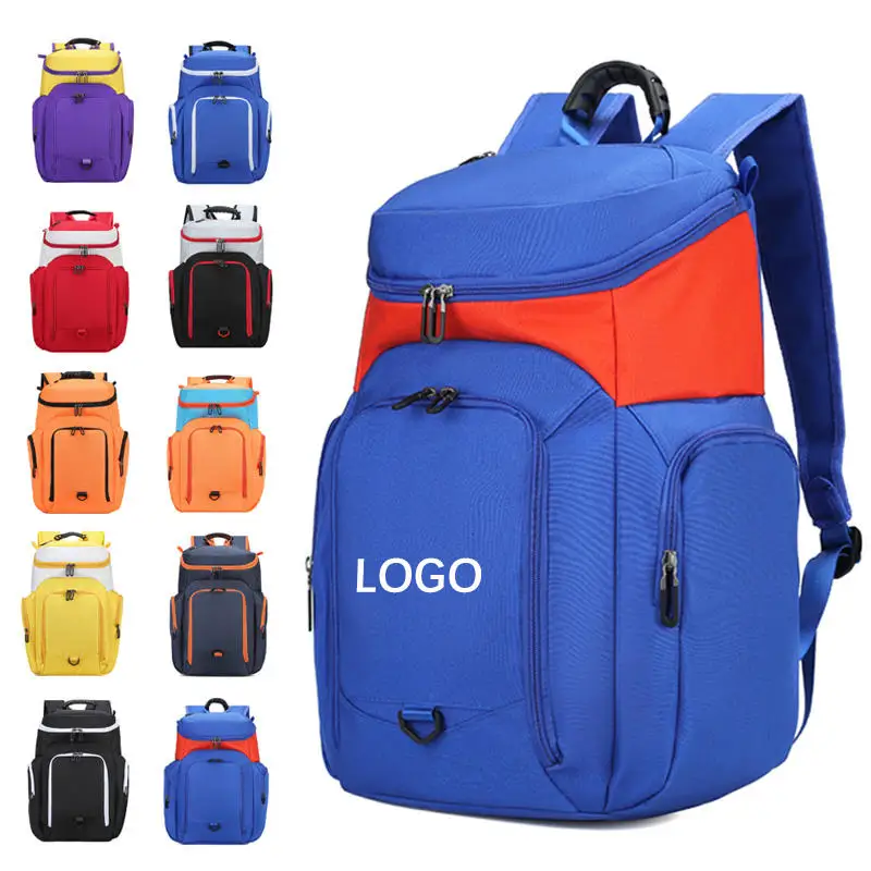 Custom Logo Mochilas Sports Bag Youth Soccer Volleyball Football Back Pack Wholesale Basketball Bookbags Backpack