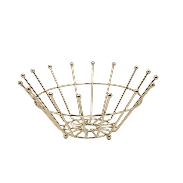 Morden home iron fruit basket organizer kitchen