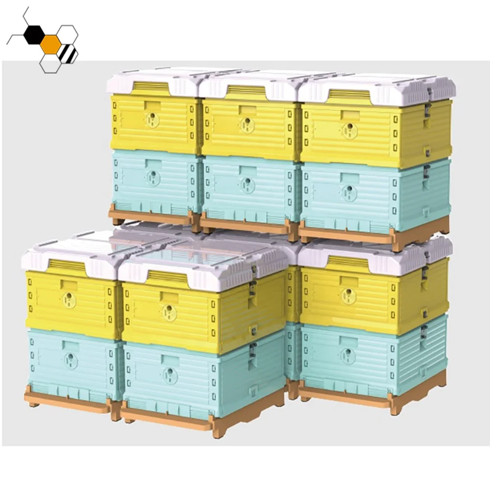Hdpe Langstroth полистироловый улей 2 слоя 10 каркасов пластиковый пчелиный