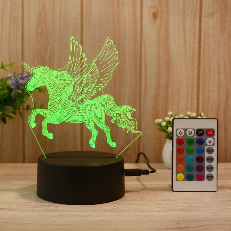 
Multi-colored Light customize led lamp base for 3d illusion acrylic 3d lamp illusion 