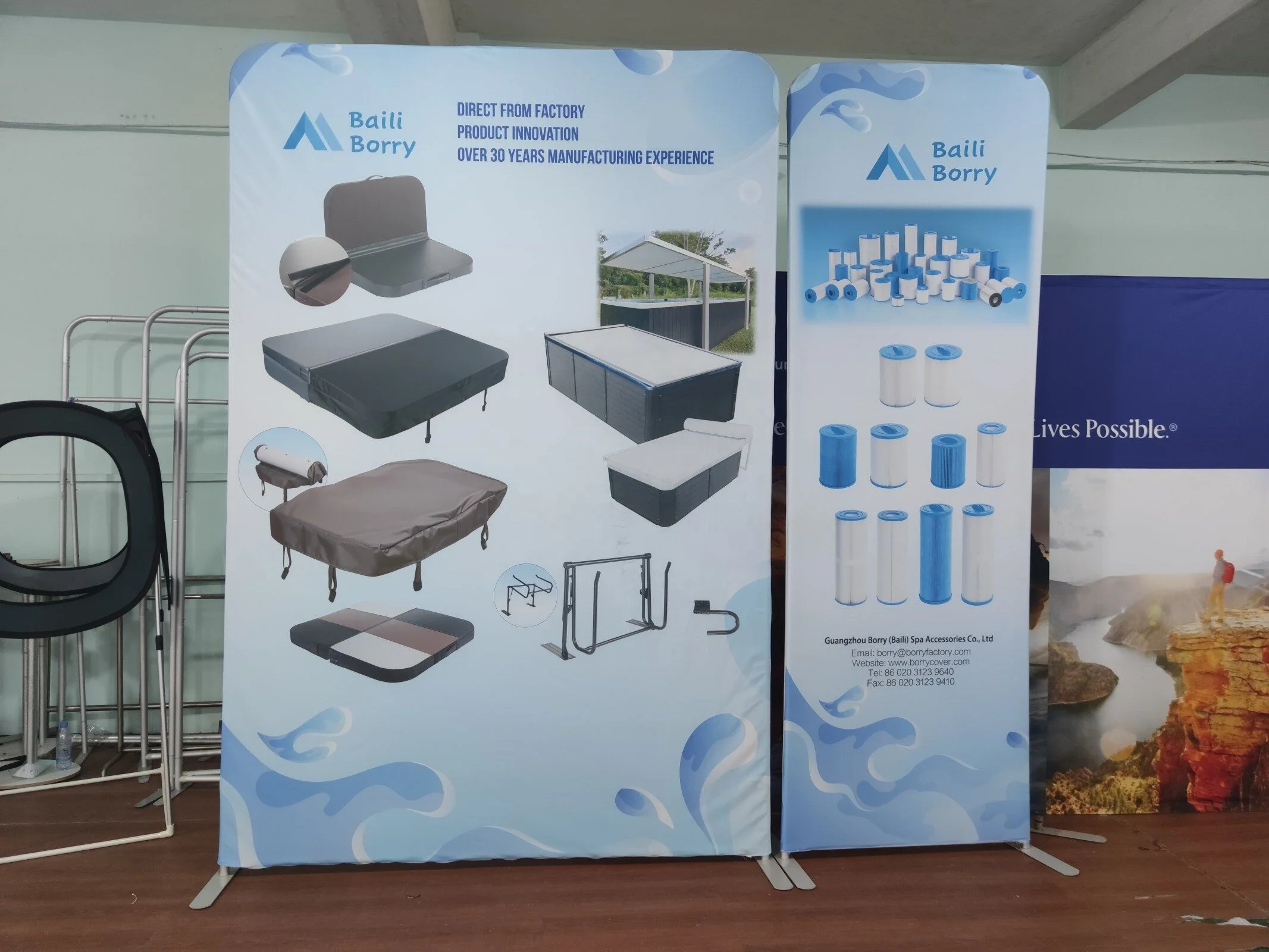 3 ft x 8 ft Custom Aluminum Backdrop Pop Up Display Stand for Wall Banner display rack stand Backdrop banner