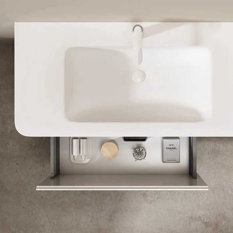 Wholesale Single Single Modern Wooden Panel Bath Cabinet Bathroom Vanities With Mirror Sink