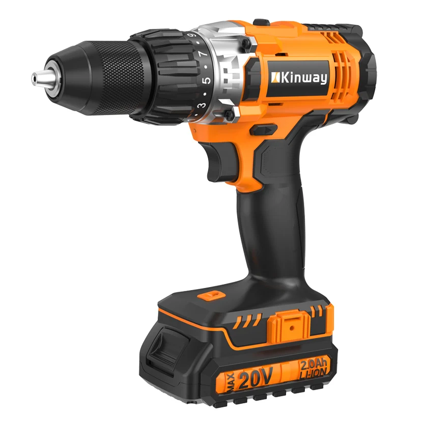 KINWAY 20V 50N.m cordless drill Screwdriver lithium battery drill with 775# motor KWCD1801