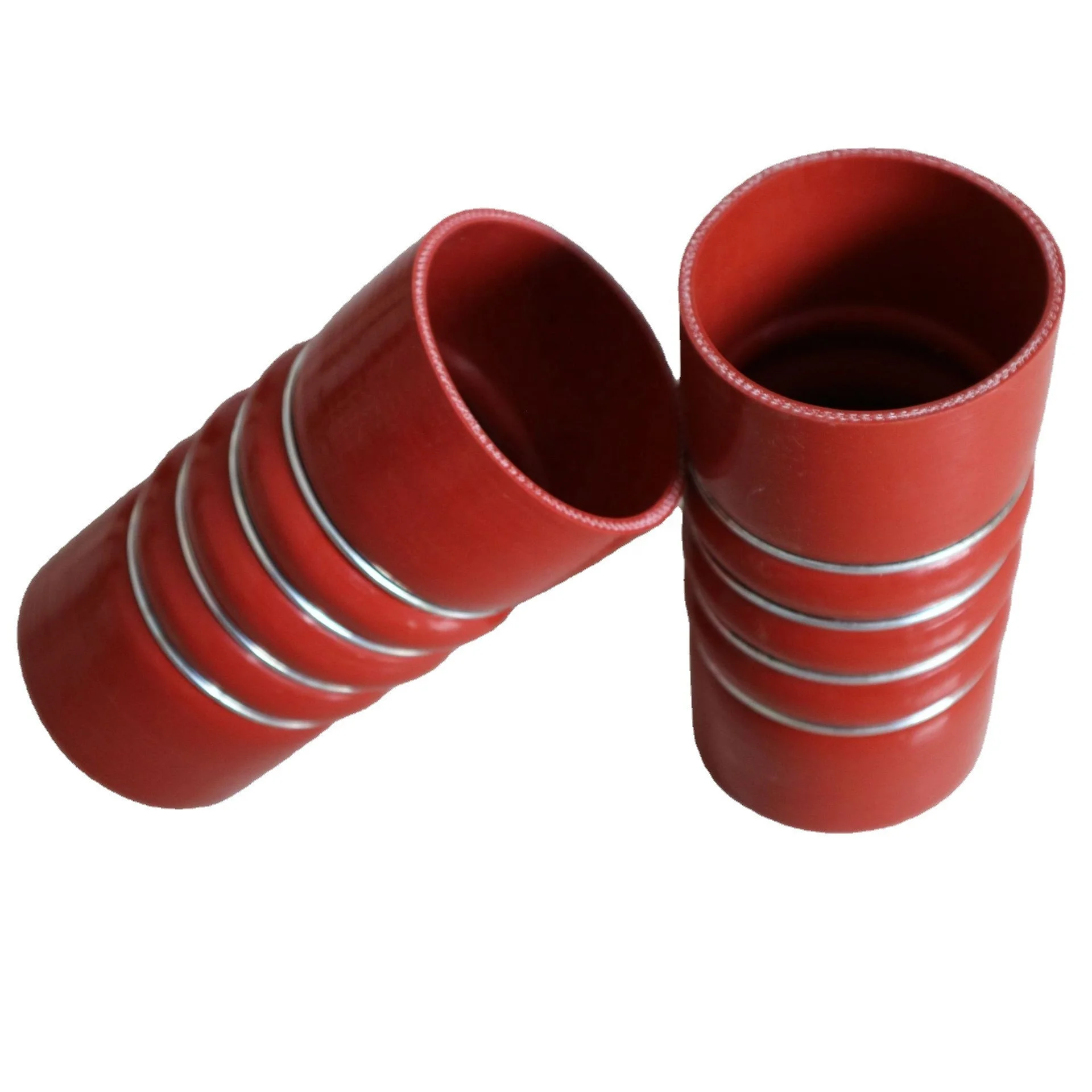 China wholesale Durable high quality High Temperature Multi Humps with Stainless Rings Silicone CAC Hose