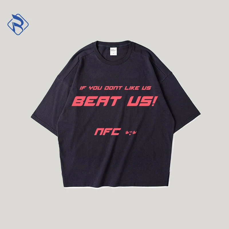 RBXX Wholesale NFC Scan Hell 1:1 Star Streetwear Custom Brand Over Sized T Shirt Men 100% Cotton
