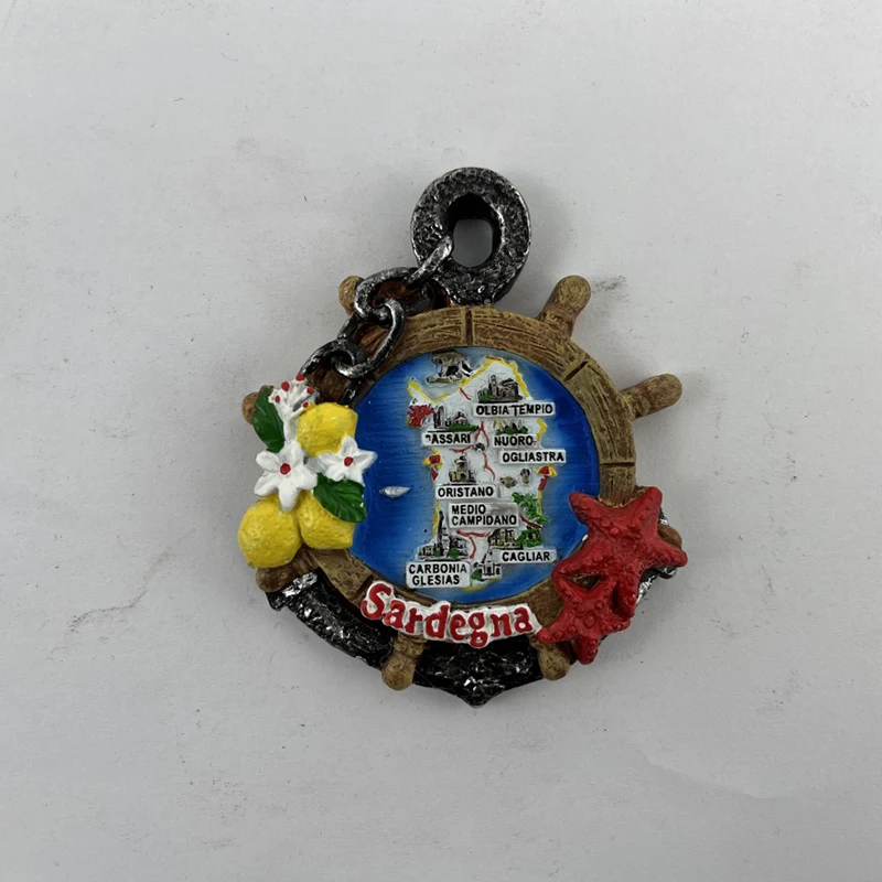 Custom Italy Creative Tourist Souvenirs Style Resin Fridge Magnet Custom 3D Resin Crafts Dolphin Fridge Magnet