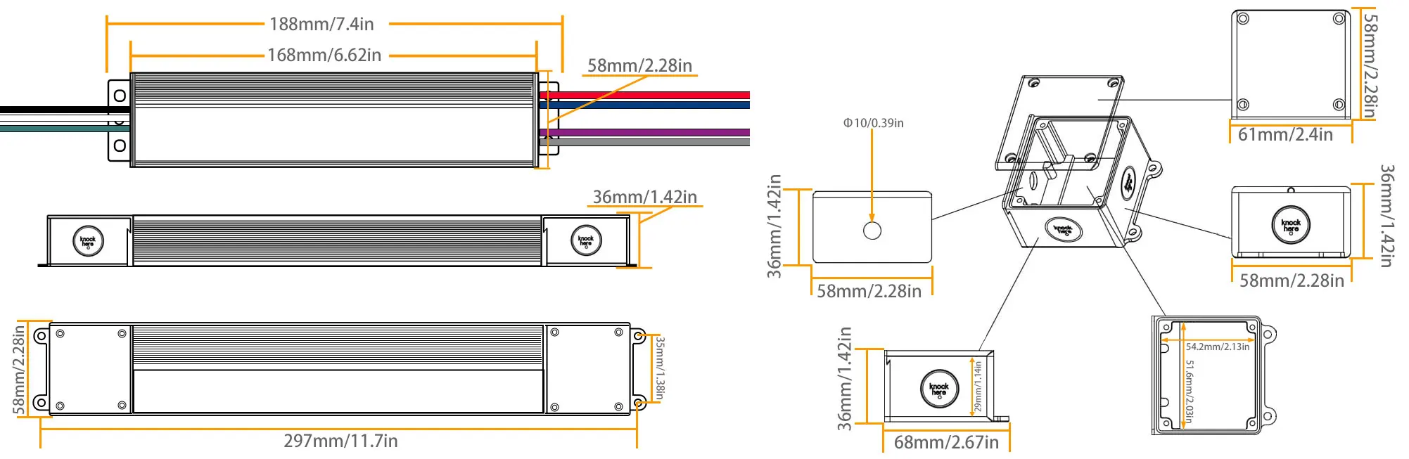 TOP Sales 5 in 1 Dimming LED DRIVER for LED Strip Light