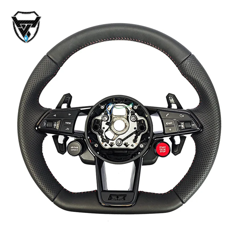 Black leather black armor series modified steering wheel for Audi A4 43 46 r8 r9 ZC-TT-P110