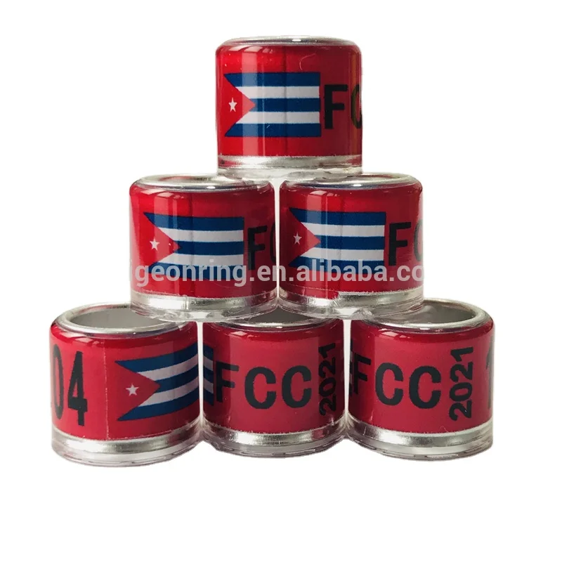 
High quality 2021 FCC FCI racing pigeon club direct-sell custom pigeon rings bird ring Cuban pigeon rings 