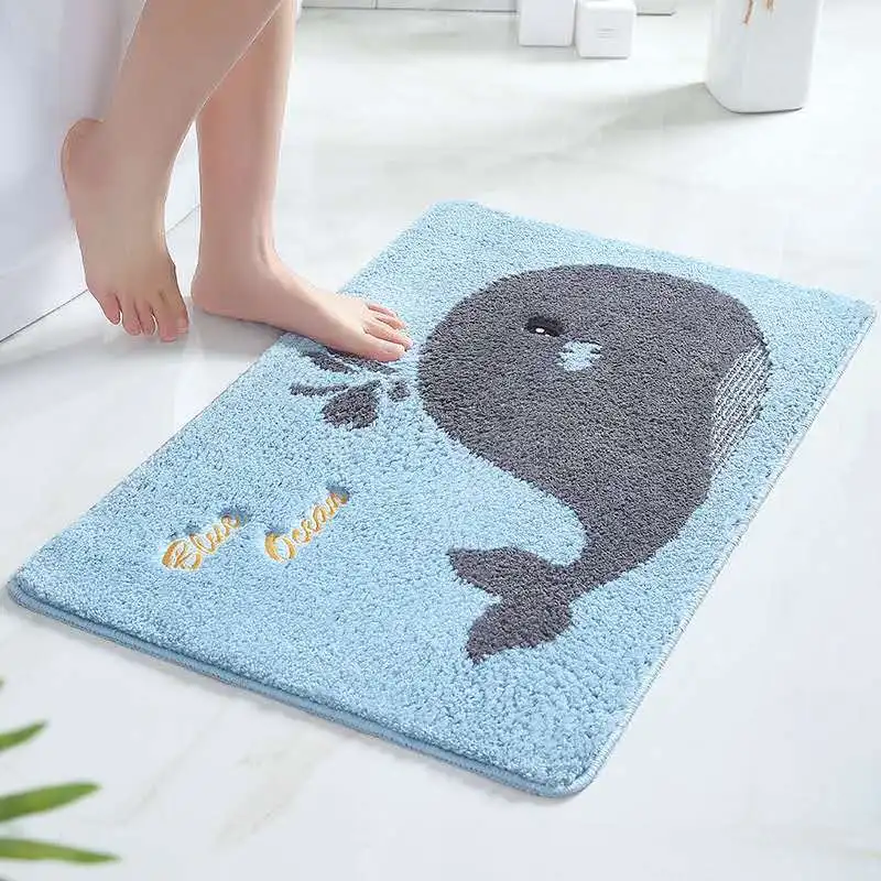 
Cartoon Pattern Delighted Bathmat Set Kids Children Adult Bathroom Rug Rapid Water Absorption Antiskid Bath Mats 